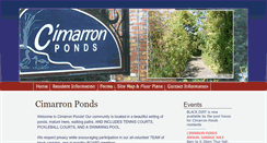 Desktop Screenshot of cimarronponds.org