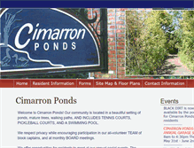 Tablet Screenshot of cimarronponds.org